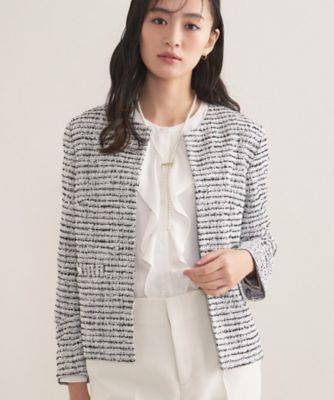 セレモニー／洗える】ミックスツイードライトジャケット