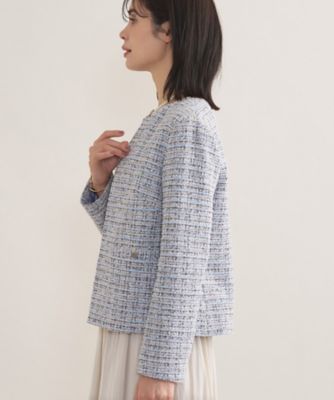 セレモニー／洗える】ミックスツイードライトジャケット