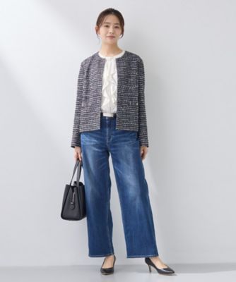 セレモニー／洗える】ミックスツイードライトジャケット