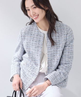 セレモニー／洗える】ミックスツイードライトジャケット