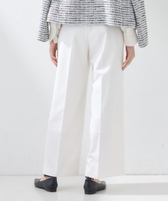 新品未使用品【INDIVI】ジャケット＋ワイドパンツ S　 白　ホワイト 新作褒められパンツ】快温ワイドパンツ（2002565315