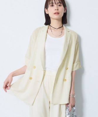 洗える／メッシュ素材／SETUP可能】半袖シアージャケット 