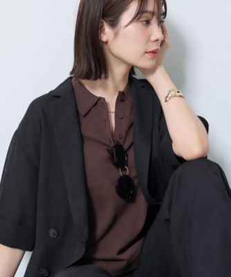 洗える／メッシュ素材／SETUP可能】半袖シアージャケット