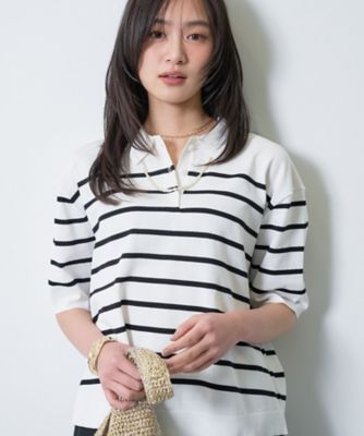スリーブレスドライタッチポロニット Mila Owen（ミラオーウェン）の「【ウォッシャブル】【接触冷感