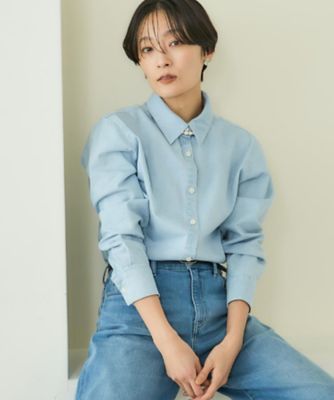 ＜UNTITLED L (Women/大きいサイズ)＞ライトウェイトデニムブラウス（２００２５６５６００）