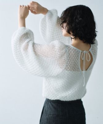 CODE A (Women)/コードエー 2way sheer mohair pullover(2002565667) シルバー006 トップス【三越伊勢丹/公式】
