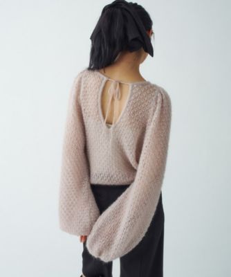 CODE A (Women)/コードエー 2way sheer mohair pullover(2002565667) ピンク070 トップス【三越伊勢丹/公式】