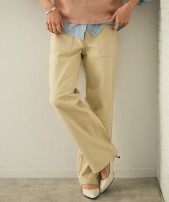 ＜UNTITLED L (Women/大きいサイズ)＞【コットン１００／洗える】サテンベイカーパンツ（２００２５６５９５７）