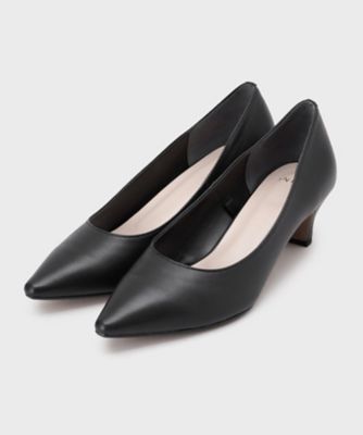 【極美品】INDIVI  パンプス  黒  22.5㎝ ラム革／美脚／通勤】レザーパンプス（2002565981