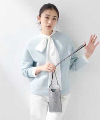 ＜INDIVI (Women)＞【大人ラメ／スマホ入れ】ニット素材ミニポシェット（２００２５６５９８６）