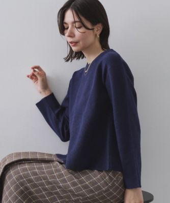 OPAQUE.CLIP (Women)/オペークドットクリップ ペプラムニット(2002566018) アオ094 トップス【三越伊勢丹/公式】