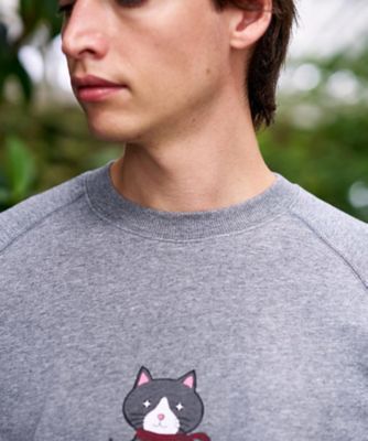 新品未使用　CreepHyp 猫イラスト スウェット　グレー 大阪ルクア＆EC限定】キャット裏毛スウェット（2002566032