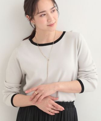 SHOO LA RUE (Women)/シューラルー 【洗濯機可／Ｓ－ＬＬ／アンサンブル可】配色クルーネックニット（２００２５６６０３７）