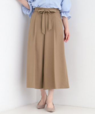 ＜SHOO LA RUE (Women)＞【洗濯機可／Ｓ－ＬＬ】ハイウエストで美脚見え　リボンワイドパンツ（２００２５６６０４５）