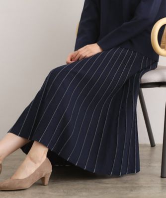 BRIEFING カレッジスウェット風 メリノウール スカート ネイビー BRIEFING - 【レディース】 WOMEN'S MERINO WOOL LOGO KNIT SKIRT
