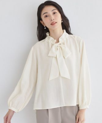 美品✨Theory ブラウス 半袖 リボン ギャザー ホワイト S 選べる袖丈 