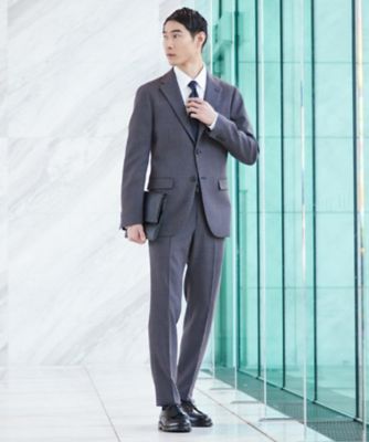 セットアップ可／防シワ／洗濯機OK】AVANT WOOLYグレン