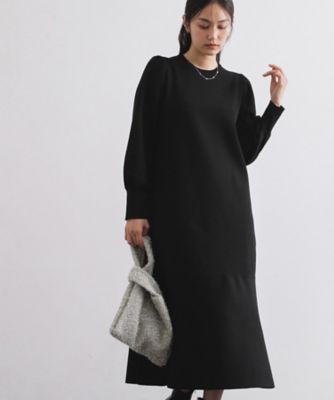 OPAQUE.CLIP (Women)/オペークドットクリップ 裾フレアニットワンピース【洗濯機OK/抗ピル】(2002566864) クロ019 ワンピース・ドレス【三越伊勢丹/公式】