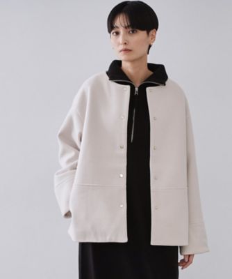 OPAQUE.CLIP (Women)/オペークドットクリップ ウールライクメルトン ノーカラーコート(2002566868) ベージュ051 コート・ジャケット【三越伊勢丹/公式】