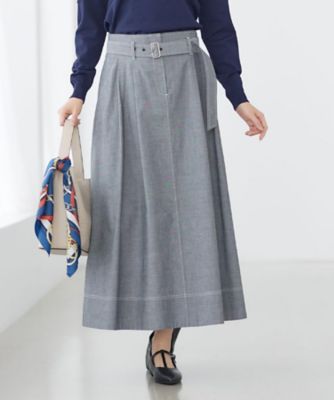 ＜Reflect (Women)＞ダンガリータックフレアスカート（２００２５６６９２２）