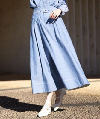 ダンガリータックフレアスカート（2002566922） | Reflect