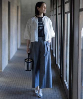 ダンガリーワイドパンツ（2002566923） | Reflect (Women