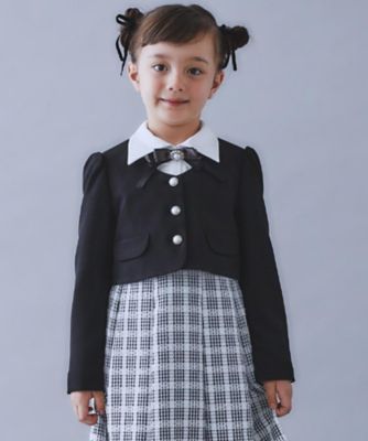 120－130／3点セット】ジャケット＆チェックワンピース／入園