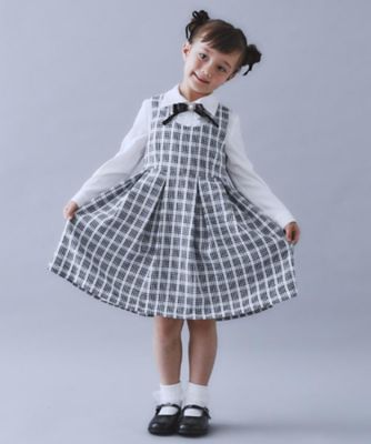 120－130／3点セット】ジャケット＆チェックワンピース／入園