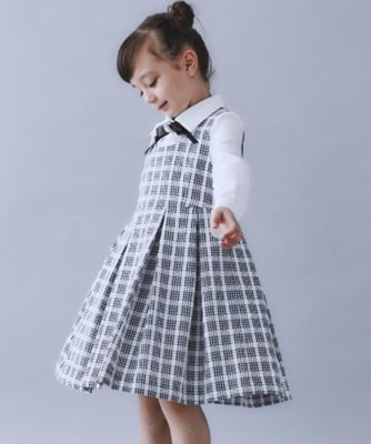 120－130／3点セット】ジャケット＆チェックワンピース／入園