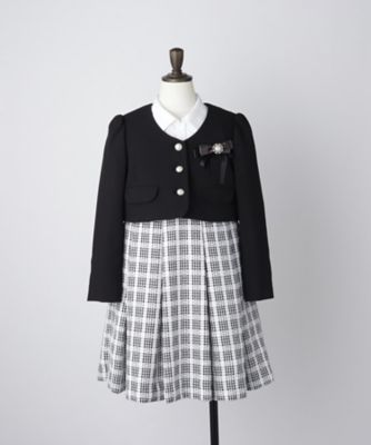 120－130／3点セット】ジャケット＆チェックワンピース／入園