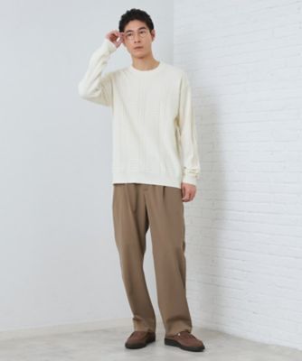 優しい肌触り】カシミヤタッチ チェックニット 洗濯機OK