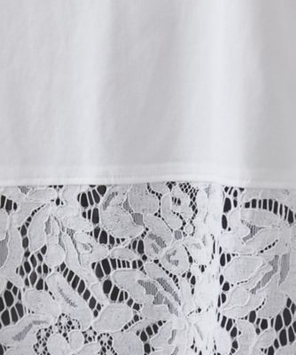 裾レースカットソー【洗濯機OK】（2002567033） | OPAQUE