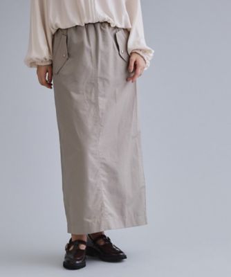 OPAQUE.CLIP (Women)/オペークドットクリップ リブナロースカート(2002567037) グレー012 ロングスカート【三越伊勢丹/公式】