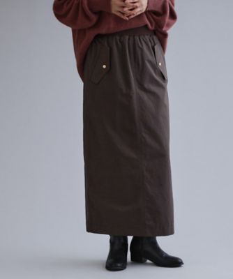 OPAQUE.CLIP (Women)/オペークドットクリップ リブナロースカート(2002567037) チャ044 ロングスカート【三越伊勢丹/公式】