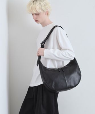 牛革使用】リアルレザーラウンドショルダーバッグ