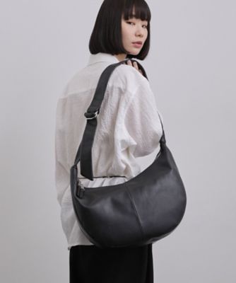 牛革使用】リアルレザーラウンドショルダーバッグ