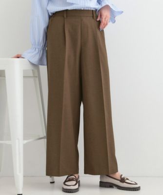 ＜SHOO LA RUE (Women)＞【洗濯機可／セットアップ可／ＳＳ－ＬＬ／ＵＶ】脚のラインをきれいに見せる　ワイドパンツ（２００２５６７４１８）