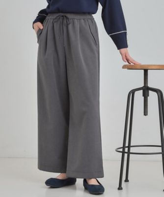 S－LL】風を通しにくい フラップイージーワイドパンツ