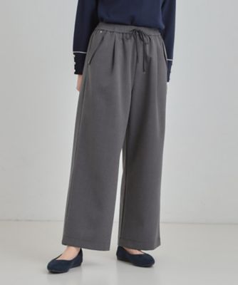 洗濯機可／S－LL】風を通しにくい フラップイージーワイドパンツ