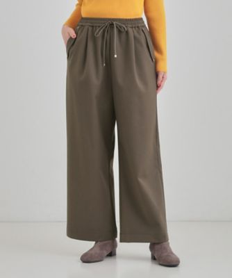 S－LL】風を通しにくい フラップイージーワイドパンツ