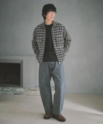 半歩先のオシャレ】デニムカーブパンツ セットアップ可／洗濯機OK