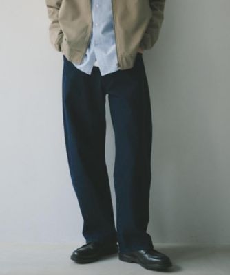 半歩先のオシャレ】デニムカーブパンツ セットアップ可／洗濯機OK