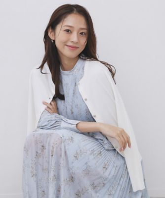 ＜index (Women)＞柄編みクルーネックカーディガン【洗濯機ＯＫ】《７ｃｏｌ》（２００２５６７９９６）