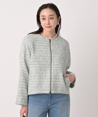 ＜UNTITLED (Women)＞ツイードジップジャケット（２００２５６９９１８）