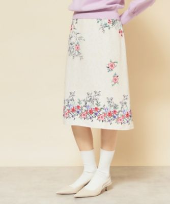 ＜SUNAUNA (Women)＞【ｃｏ　ｃｒｅａｔｉｏｎ　ａｎｄ　ｙｏｕｒｓ／ＳＳ～Ｌ】オリエンタル柄パネルスカート（２００２５６９９３０）