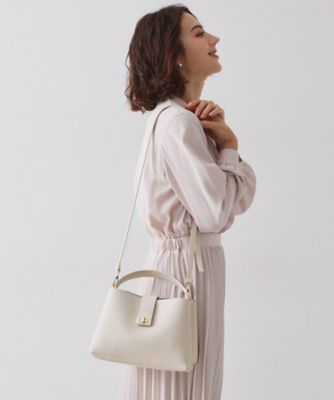 2WAY】サフィアーノ調ミドルワンハンドルバッグ