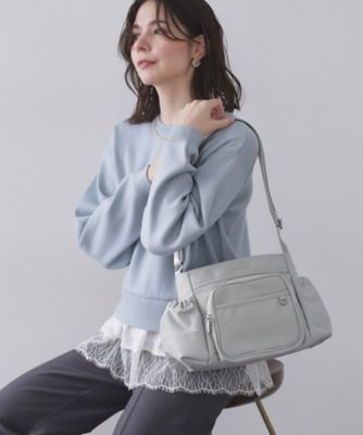 ＜OPAQUE.CLIP (Women)＞フロントポケット３層デザインショルダーバッグ【マルチポケット】（２００２５６９９５０）