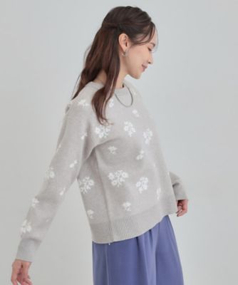 S－LL】大人上品な レトロフラワーニット（2002569957