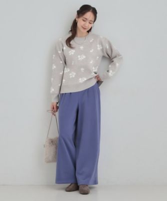 S－LL】大人上品な レトロフラワーニット（2002569957