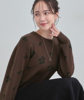 S－LL】大人上品な レトロフラワーニット（2002569957